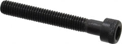 Made in USA - #10-32 UNF Hex Socket Drive, Socket Cap Screw - Alloy Steel, Black Oxide Finish, Partially Threaded, 1-3/8" Length Under Head - Benchmark Tooling