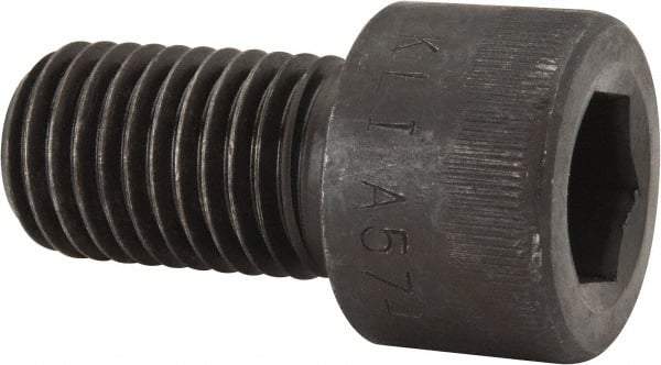 Made in USA - 1-8 UNC Hex Socket Drive, Socket Cap Screw - Alloy Steel, Black Oxide Finish, Fully Threaded, 1-3/4" Length Under Head - Benchmark Tooling
