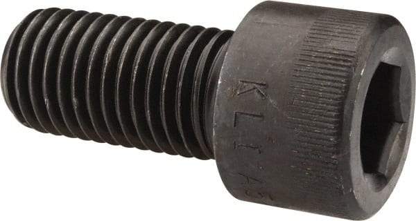 Made in USA - 1-8 UNC Hex Socket Drive, Socket Cap Screw - Alloy Steel, Black Oxide Finish, Fully Threaded, 2" Length Under Head - Benchmark Tooling