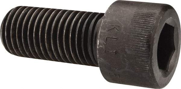 Made in USA - 1-8 UNC Hex Socket Drive, Socket Cap Screw - Alloy Steel, Black Oxide Finish, Fully Threaded, 2-1/4" Length Under Head - Benchmark Tooling