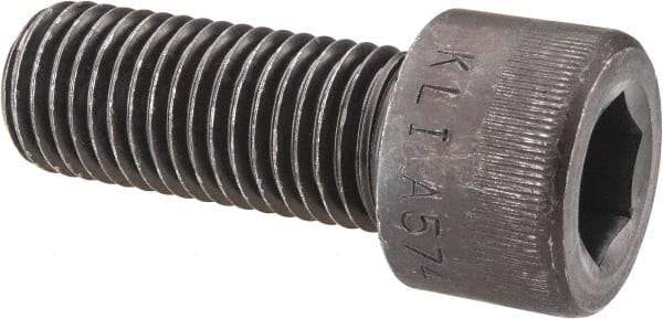 Made in USA - 1-8 UNC Hex Socket Drive, Socket Cap Screw - Alloy Steel, Black Oxide Finish, Fully Threaded, 2-1/2" Length Under Head - Benchmark Tooling