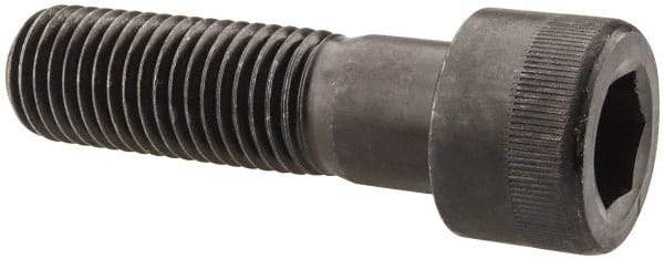 Made in USA - 1-8 UNC Hex Socket Drive, Socket Cap Screw - Alloy Steel, Black Oxide Finish, Partially Threaded, 3-1/2" Length Under Head - Benchmark Tooling