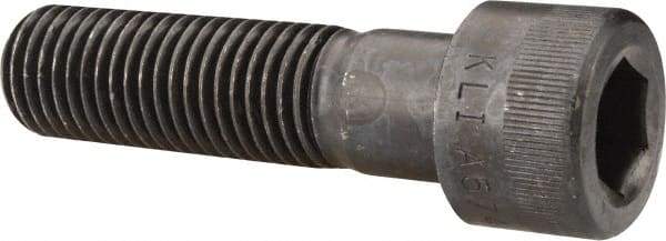 Made in USA - 1-8 UNC Hex Socket Drive, Socket Cap Screw - Alloy Steel, Black Oxide Finish, Partially Threaded, 3-3/4" Length Under Head - Benchmark Tooling