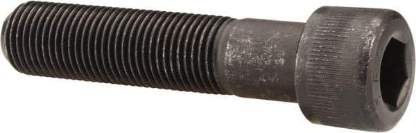 Made in USA - 1-8 UNC Hex Socket Drive, Socket Cap Screw - Alloy Steel, Black Oxide Finish, Partially Threaded, 4-1/4" Length Under Head - Benchmark Tooling