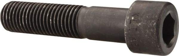 Made in USA - 1-8 UNC Hex Socket Drive, Socket Cap Screw - Alloy Steel, Black Oxide Finish, Partially Threaded, 4-1/2" Length Under Head - Benchmark Tooling