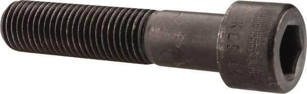 Made in USA - 1-8 UNC Hex Socket Drive, Socket Cap Screw - Alloy Steel, Black Oxide Finish, Partially Threaded, 4-3/4" Length Under Head - Benchmark Tooling