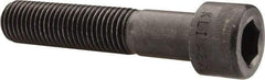 Made in USA - 1-8 UNC Hex Socket Drive, Socket Cap Screw - Alloy Steel, Black Oxide Finish, Partially Threaded, 5" Length Under Head - Benchmark Tooling