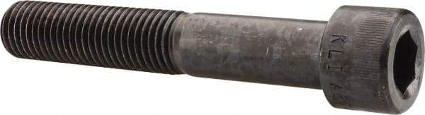 Made in USA - 1-8 UNC Hex Socket Drive, Socket Cap Screw - Alloy Steel, Black Oxide Finish, Partially Threaded, 6" Length Under Head - Benchmark Tooling