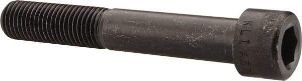 Made in USA - 1-8 UNC Hex Socket Drive, Socket Cap Screw - Alloy Steel, Black Oxide Finish, Partially Threaded, 6-1/2" Length Under Head - Benchmark Tooling