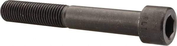 Made in USA - 1-8 UNC Hex Socket Drive, Socket Cap Screw - Alloy Steel, Black Oxide Finish, Partially Threaded, 7" Length Under Head - Benchmark Tooling