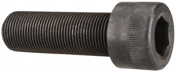 Made in USA - 1-14 UNF Hex Socket Drive, Socket Cap Screw - Alloy Steel, Black Oxide Finish, Fully Threaded, 3" Length Under Head - Benchmark Tooling