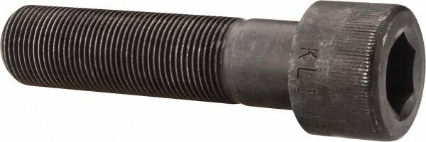 Made in USA - 1-14 UNF Hex Socket Drive, Socket Cap Screw - Alloy Steel, Black Oxide Finish, Partially Threaded, 4" Length Under Head - Benchmark Tooling