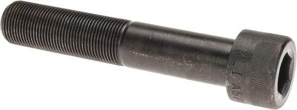 Made in USA - 1-14 UNF Hex Socket Drive, Socket Cap Screw - Alloy Steel, Black Oxide Finish, Partially Threaded, 5-1/2" Length Under Head - Benchmark Tooling