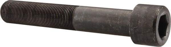 Made in USA - 1-14 UNF Hex Socket Drive, Socket Cap Screw - Alloy Steel, Black Oxide Finish, Partially Threaded, 6" Length Under Head - Benchmark Tooling