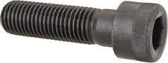 Made in USA - 1-1/8 - 7 UNC Hex Socket Drive, Socket Cap Screw - Alloy Steel, Black Oxide Finish, Partially Threaded, 4" Length Under Head - Benchmark Tooling