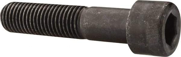 Made in USA - 1-1/8 - 7 UNC Hex Socket Drive, Socket Cap Screw - Alloy Steel, Black Oxide Finish, Partially Threaded, 5" Length Under Head - Benchmark Tooling