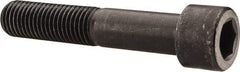 Made in USA - 1-1/8 - 7 UNC Hex Socket Drive, Socket Cap Screw - Alloy Steel, Black Oxide Finish, Partially Threaded, 6" Length Under Head - Benchmark Tooling