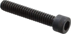 Made in USA - 1/4-20 UNC Hex Socket Drive, Socket Cap Screw - Alloy Steel, Black Oxide Finish, Partially Threaded, 1-3/8" Length Under Head - Benchmark Tooling