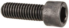 Made in USA - 3/8-16 UNC Hex Socket Drive, Socket Cap Screw - Alloy Steel, Black Oxide Finish, Fully Threaded, 1-1/8" Length Under Head - Benchmark Tooling