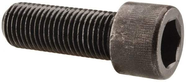 Made in USA - 7/16-20 UNF Hex Socket Drive, Socket Cap Screw - Alloy Steel, Black Oxide Finish, Fully Threaded, 1-1/4" Length Under Head - Benchmark Tooling