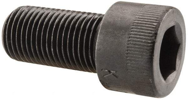 Made in USA - 1/2-20 UNF Hex Socket Drive, Socket Cap Screw - Alloy Steel, Black Oxide Finish, Fully Threaded, 1" Length Under Head - Benchmark Tooling