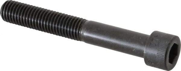 Made in USA - 5/8-11 UNC Hex Socket Drive, Socket Cap Screw - Alloy Steel, Black Oxide Finish, Partially Threaded, 4-1/2" Length Under Head - Benchmark Tooling