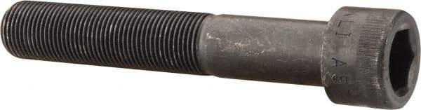Made in USA - 3/4-16 UNF Hex Socket Drive, Socket Cap Screw - Alloy Steel, Black Oxide Finish, Partially Threaded, 4-1/2" Length Under Head - Benchmark Tooling