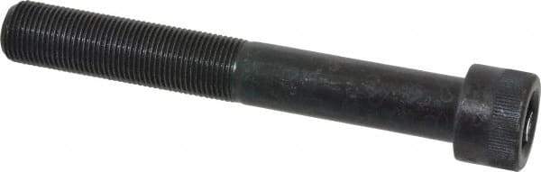 Made in USA - 3/4-16 UNF Hex Socket Drive, Socket Cap Screw - Alloy Steel, Black Oxide Finish, Partially Threaded, 5-1/2" Length Under Head - Benchmark Tooling