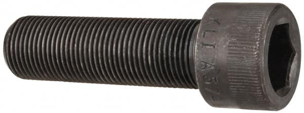 Made in USA - 7/8-14 UNF Hex Socket Drive, Socket Cap Screw - Alloy Steel, Black Oxide Finish, Fully Threaded, 3" Length Under Head - Benchmark Tooling