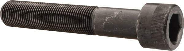 Made in USA - 7/8-14 UNF Hex Socket Drive, Socket Cap Screw - Alloy Steel, Black Oxide Finish, Partially Threaded, 5" Length Under Head - Benchmark Tooling