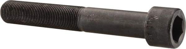 Made in USA - 7/8-14 UNF Hex Socket Drive, Socket Cap Screw - Alloy Steel, Black Oxide Finish, Partially Threaded, 6" Length Under Head - Benchmark Tooling