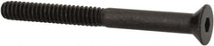 Made in USA - #10-24 UNC Hex Socket Drive, 82° Flat Screw - Alloy Steel, Black Oxide Finish, Partially Threaded, 2" OAL - Benchmark Tooling