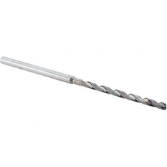 Walter-Titex - 3/32", 140° Point, Solid Carbide Micro Drill Bit - 77mm OAL, 37mm Flute Length, 3mm Shank Diam, Series A6589AMP - Benchmark Tooling