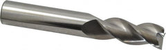SGS - 1/2", 1-1/4" LOC, 1/2" Shank Diam, 3-1/4" OAL, 3 Flute, Solid Carbide Square End Mill - Single End, Uncoated, Spiral Flute, 38° Helix, Right Hand Cut, Right Hand Flute, Series 43 - Benchmark Tooling