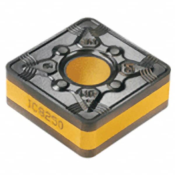 Iscar - SNMG866 NR Grade IC9350 Carbide Turning Insert - TiCN/Al2O3/TiN Finish, 90° Square, 1" Inscr Circle, 3/8" Thick, 3/32" Corner Radius - Benchmark Tooling