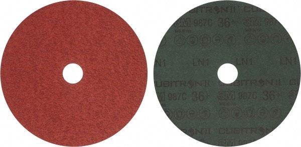 3M - 7" Diam 7/8" Hole 36 Grit Fiber Disc - Very Coarse Grade, Ceramic, 8,600 Max RPM, Series 987C - Benchmark Tooling