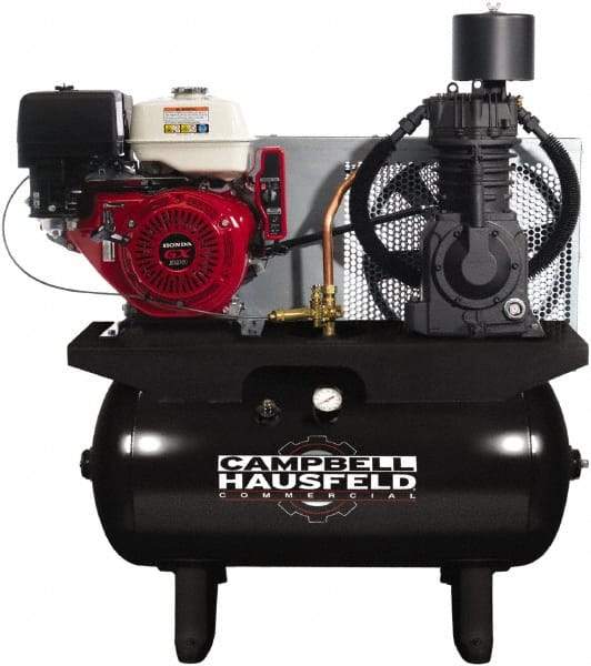 Campbell Hausfeld - 13 HP Stationary Gas Air Compressor - Honda Engine, Horizontal Configuration, 30 Gallon, 24.3 CFM, 175 Max psi - Benchmark Tooling