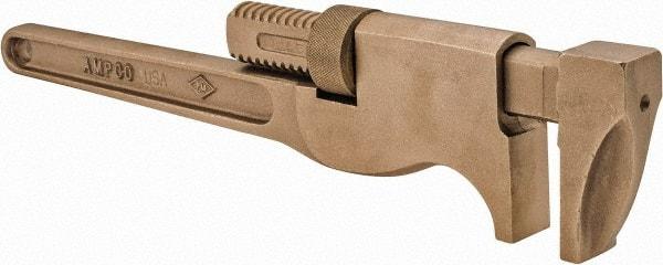 Ampco - 15" Aluminum Bronze Alloy Monkey Wrench - 2-13/16" Pipe Capacity - Benchmark Tooling