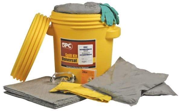 Brady SPC Sorbents - 15 Gal Capacity Oil Only Spill Kit - 20 Gal Polyethylene Lab Pack - Benchmark Tooling