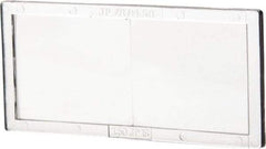 Jackson Safety - 4-1/4" Wide x 2" High, Plastic Magnifier Plate - Clear, Horizontal Mount - Benchmark Tooling