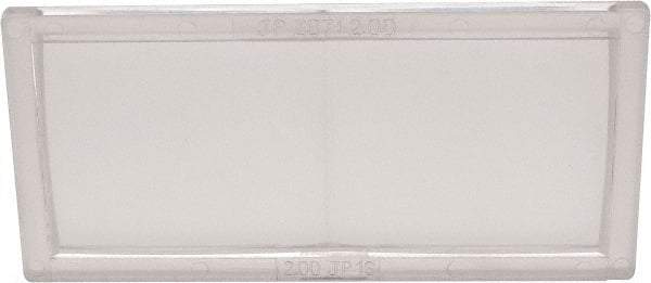Jackson Safety - 4-1/4" Wide x 2" High, Plastic Magnifier Plate - Clear, Horizontal Mount - Benchmark Tooling
