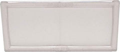 Jackson Safety - 4-1/4" Wide x 2" High, Plastic Magnifier Plate - Clear, Horizontal Mount - Benchmark Tooling