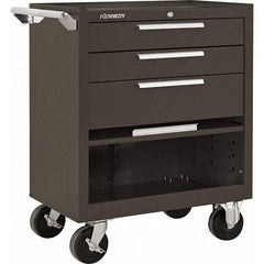 Kennedy - 3 Drawer 1,400 Lb Capacity Steel Tool Roller Cabinet - 27" Wide x 35" High x 18" Deep, Brown - Benchmark Tooling