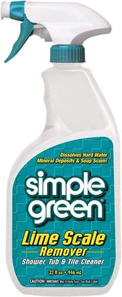 Simple Green - 32 oz Spray Bottle Liquid Bathroom Cleaner - Wintergreen Scent, Lime Scale Remover - Benchmark Tooling