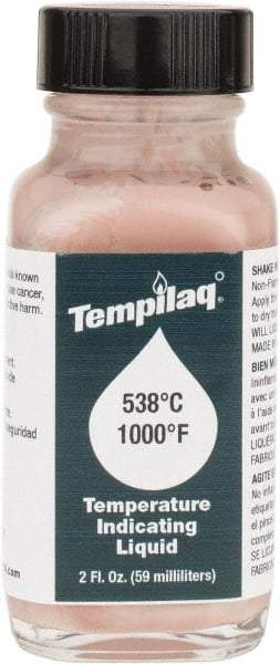 Tempil - 1,000°F Temp Indicating Liquid - 2 Ounce Container, 538°C - Benchmark Tooling