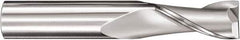 SGS - 12mm, 25mm LOC, 12mm Shank Diam, 75mm OAL, 2 Flute, Solid Carbide Square End Mill - Single End, Uncoated, Spiral Flute, 30° Helix, Centercutting, Right Hand Cut, Right Hand Flute, Series 3M - Benchmark Tooling