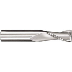 SGS - 1/16", 3/16" LOC, 1/8" Shank Diam, 1-1/2" OAL, 2 Flute, Solid Carbide Square End Mill - Exact Industrial Supply