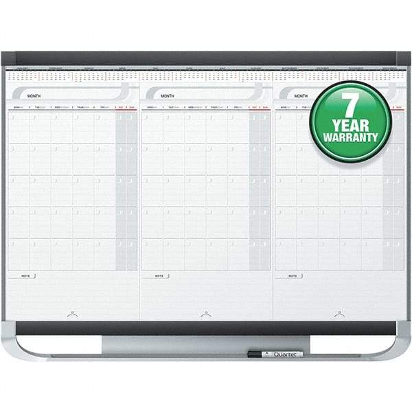 Quartet - 24" High x 36" Wide Dry Erase - Fiberboard/Plastic Frame, Includes Dry-Erase Marker & Mounting Kit - Benchmark Tooling