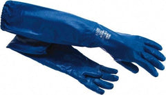 Honeywell - 26" Long, Nitrile Chemical Resistant Gloves - Blue - Benchmark Tooling