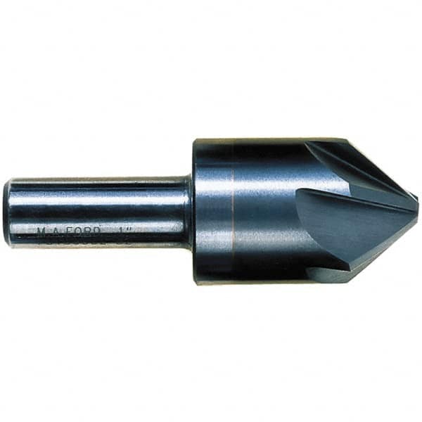 M.A. Ford - 3/8" Head Diam, 1/4" Shank Diam, 6 Flute 120° Solid Carbide Countersink - Benchmark Tooling